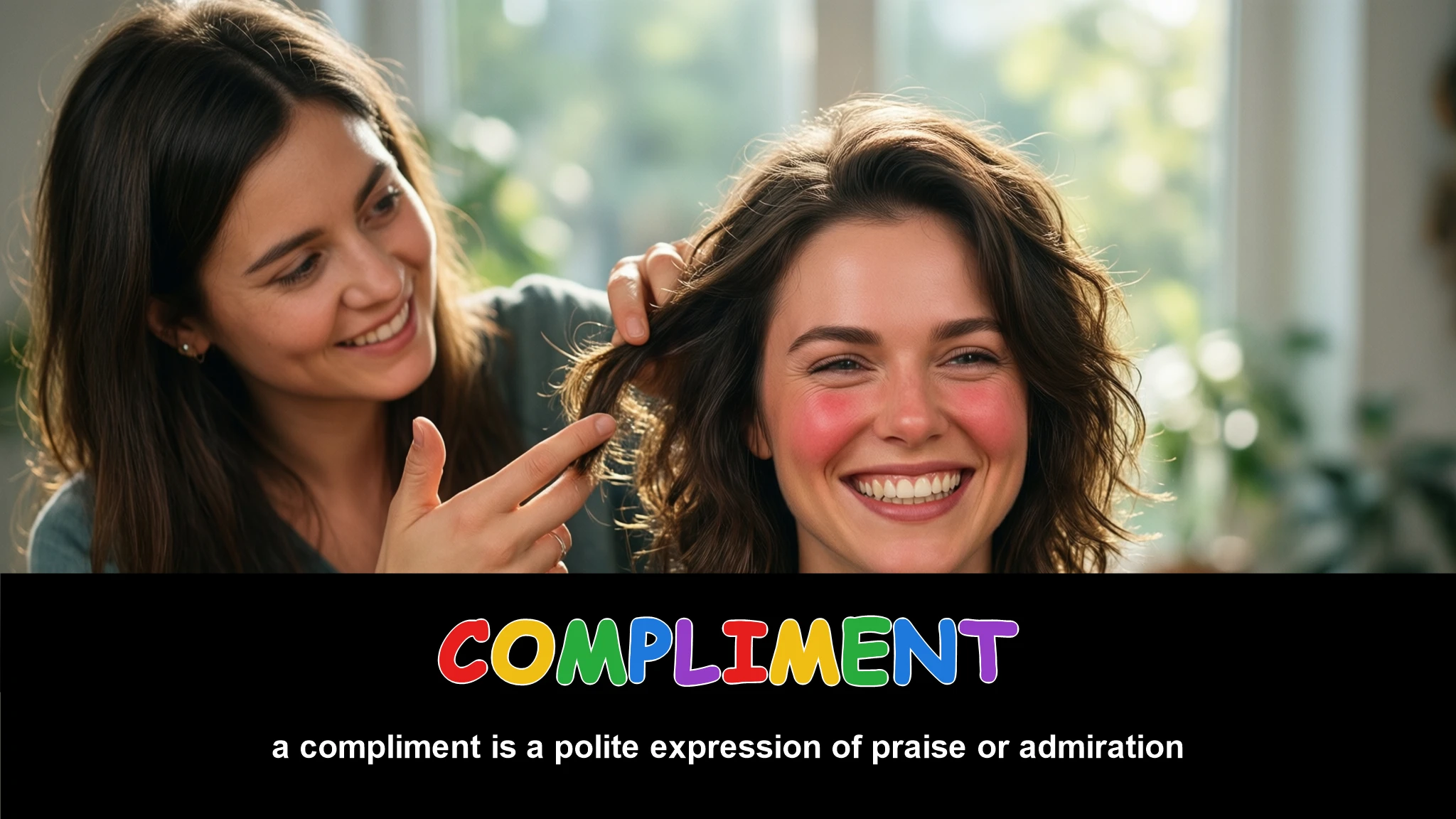 English Illustration for compliment